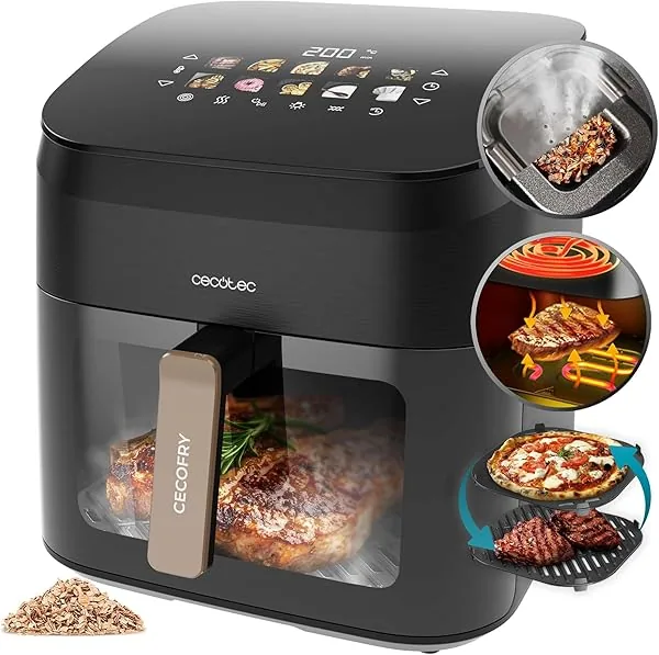 Cecotec Air Fryer Cecofry & Grill Smokin 8500 Grillplaat, 2200 W,…
