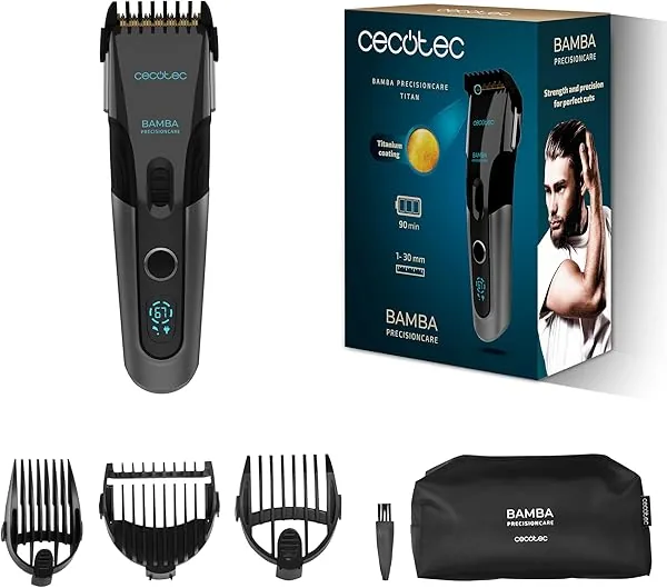 Cecotec Bamba PrecisionCare Titanium tondeuse, lemmet met titaniu…