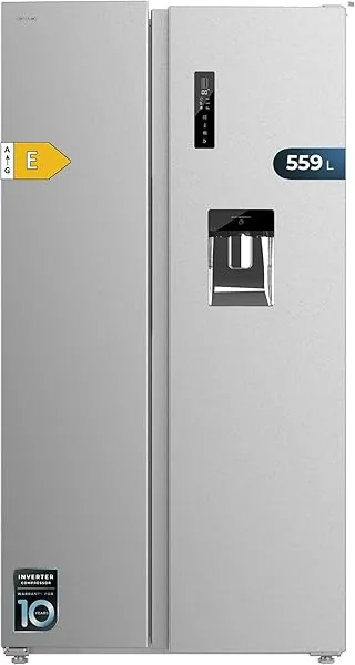 Cecotec Bolero CoolMarket SBS 559 Inox E. 559 l koelkast, 177 cm …