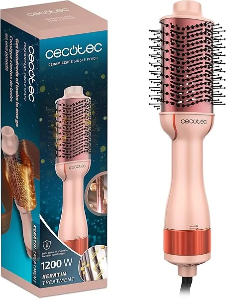 Cecotec CeramicCare Single Peach luchtborstel, 1.200 W, ontward, …