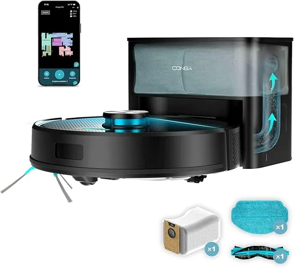 Cecotec Conga Y50 X-Treme Stofzuiger- en dweilrobot met zelflegen…