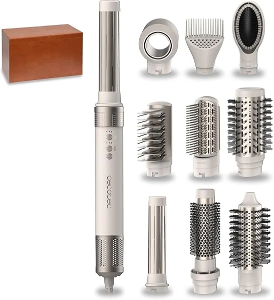 Cecotec Heteluchtborstel, haardroger, 10 koppen, Coanda CeramicCa…
