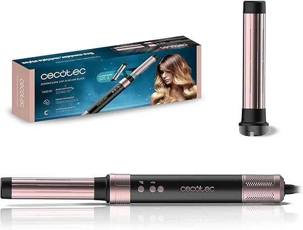 Cecotec Luchtborstel Coanda Bamba CermicCare 2-in-1 AirGlam Black…