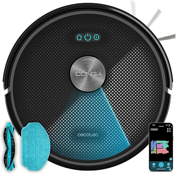 Cecotec Robotstofzuiger met gyroscoopnavigatie en app Conga M50 X…