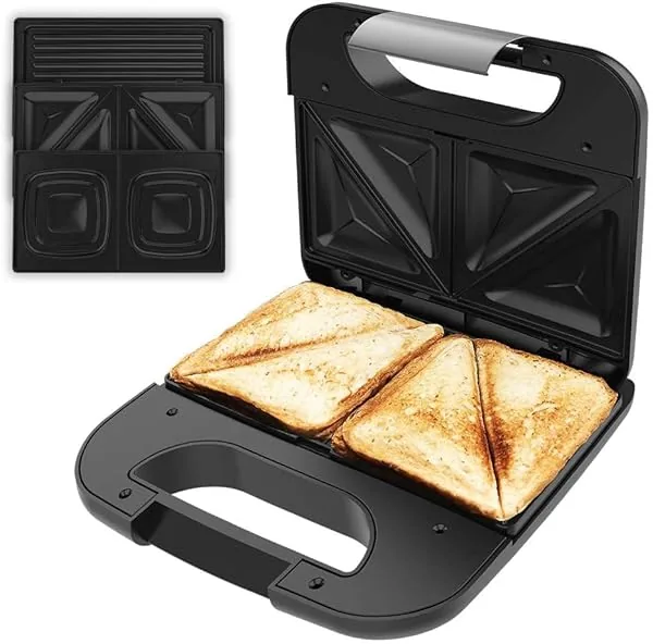 Cecotec Tosti-ijzer Rock’nToast Combo. 800 W, 2 Sandwiches met Ro…