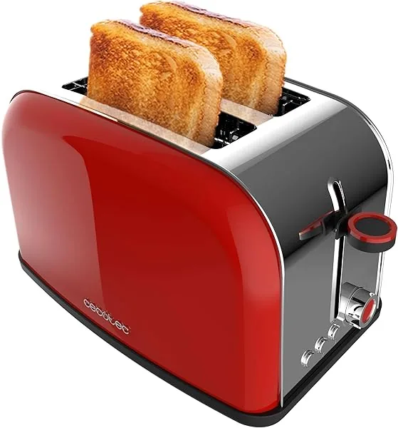 Cecotec Verticale Broodrooster Toastin' time 850 Rood Lite, 850W,…