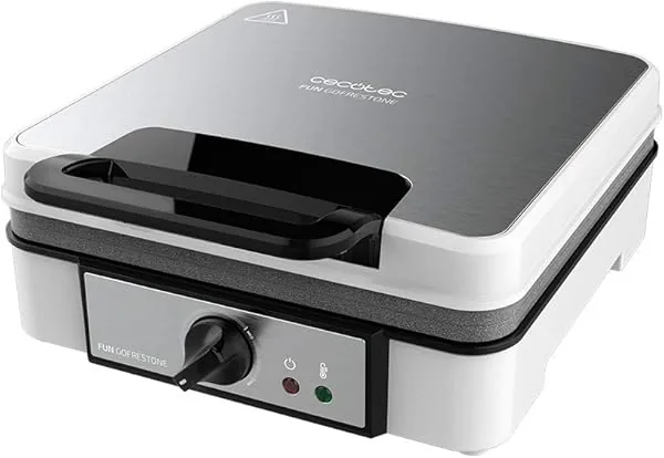 Cecotec elektrische wafelijzer Fun wafelmaker 4inox 1200 W, roest…